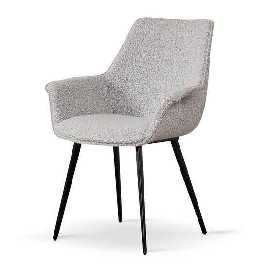 Set of 2 - Nola Fabric Dining Chair - Charcoal Boucle DC6876-SEx2