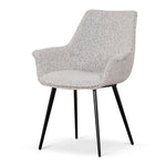 Set of 2 - Nola Fabric Dining Chair - Charcoal Boucle DC6876-SEx2