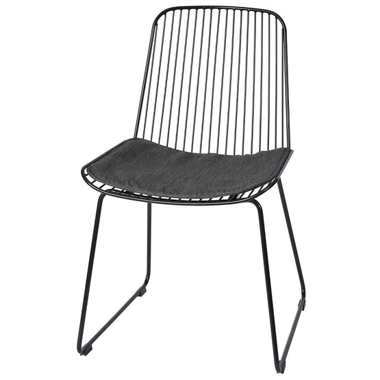 Set of 2 - Amir Steel Outdoor Dining Chair - Black Dining Chair Interior Secrets   