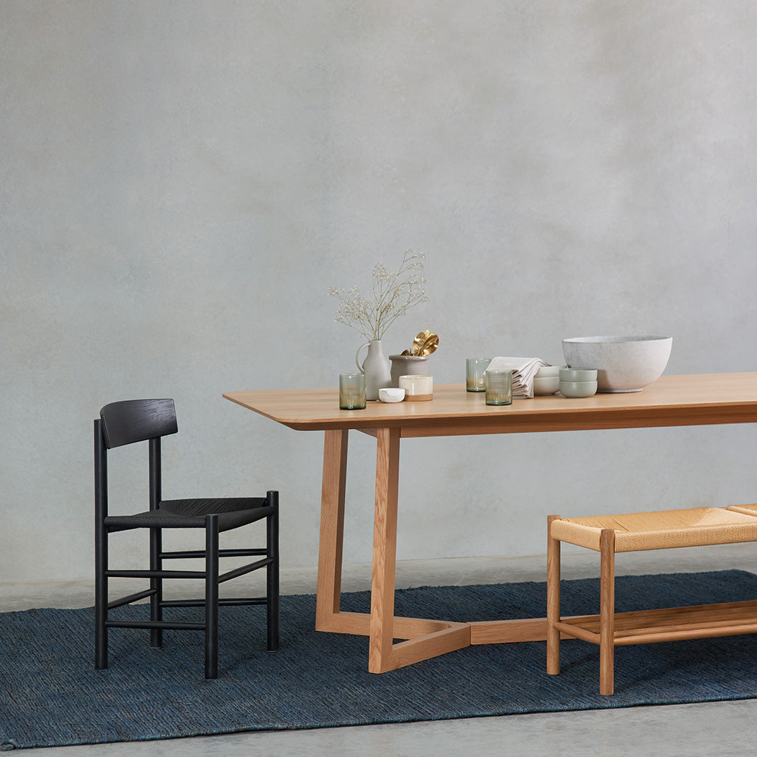 Set of 2 - Erika Rattan Dining Chair - Full Black Dining Chair Oakwood-Core   