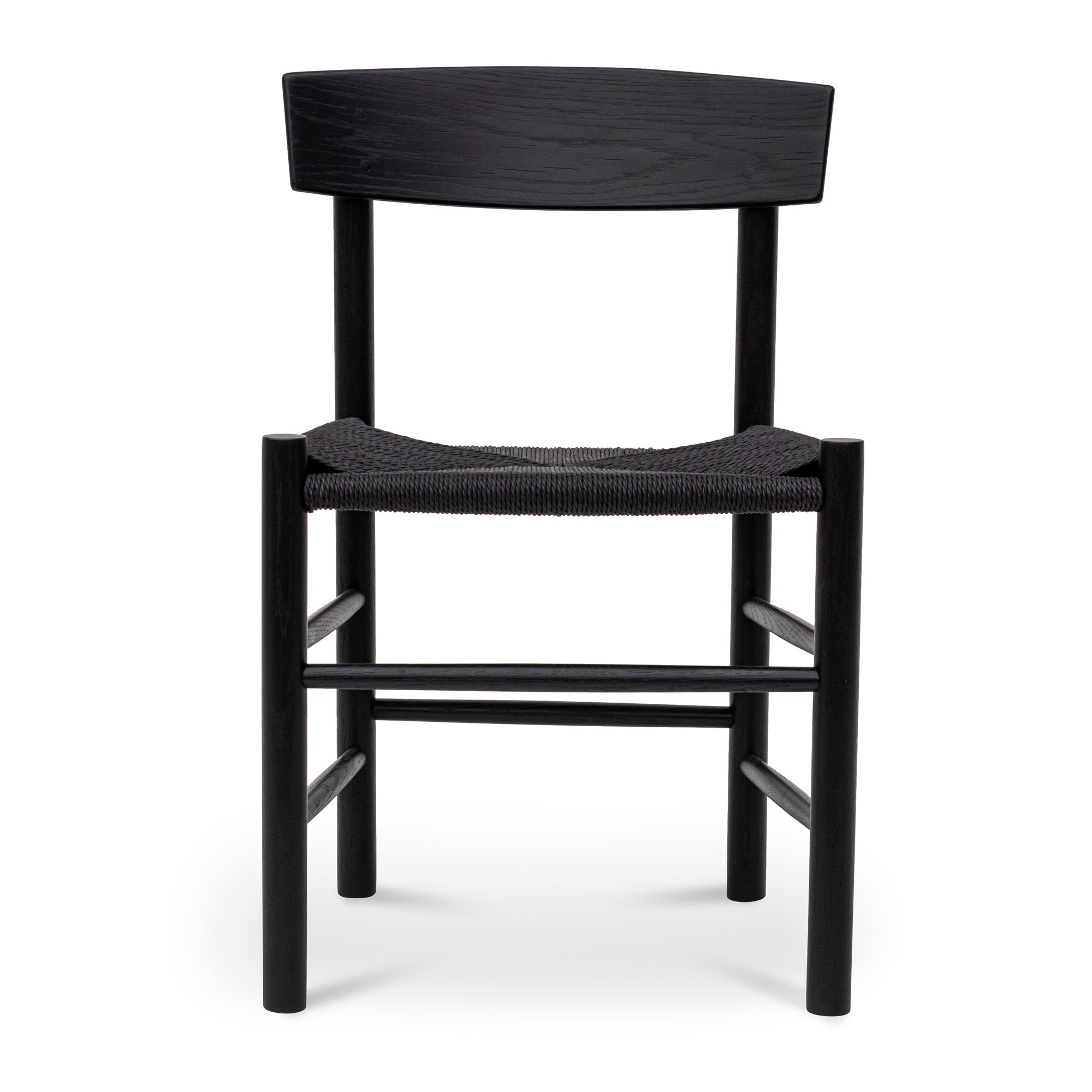 Set of 2 - Erika Rattan Dining Chair - Full Black Dining Chair Oakwood-Core   