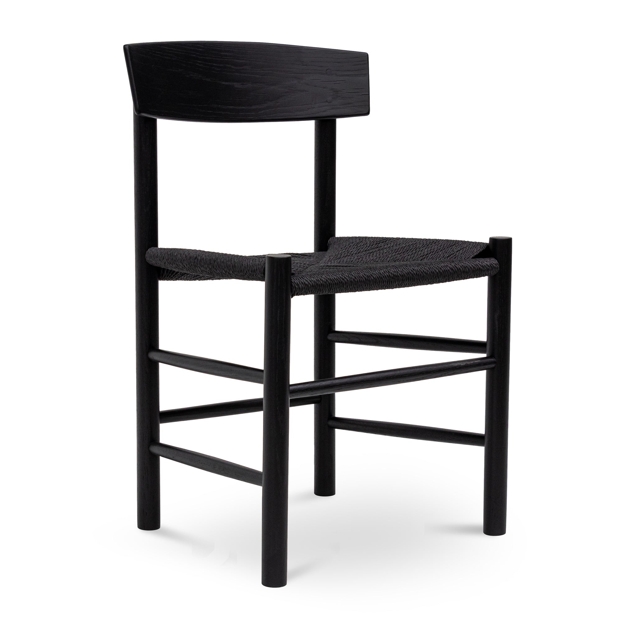 Set of 2 - Erika Rattan Dining Chair - Full Black Dining Chair Oakwood-Core   