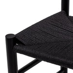 Set of 2 - Erika Rattan Dining Chair - Full Black Dining Chair Oakwood-Core   