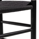 Set of 2 - Erika Rattan Dining Chair - Full Black Dining Chair Oakwood-Core   