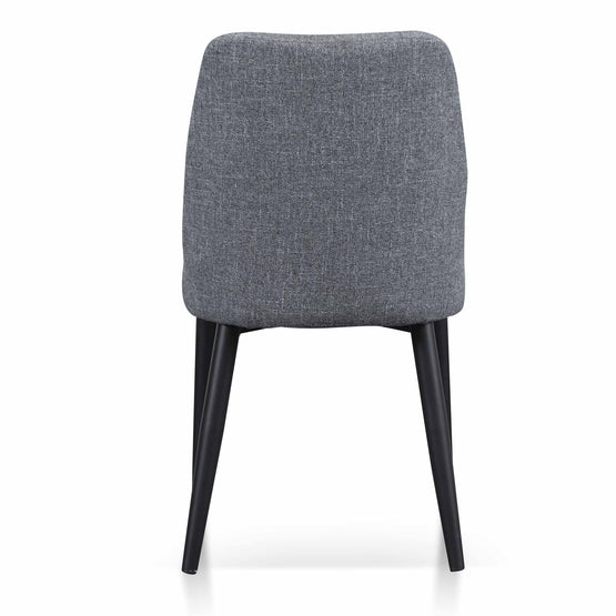 Emmitt Fabric Dining Chair - Pebble Grey in Black Legs Dining Chair St Chairs-Core   