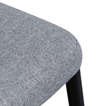 Emmitt Fabric Dining Chair - Pebble Grey in Black Legs Dining Chair St Chairs-Core   