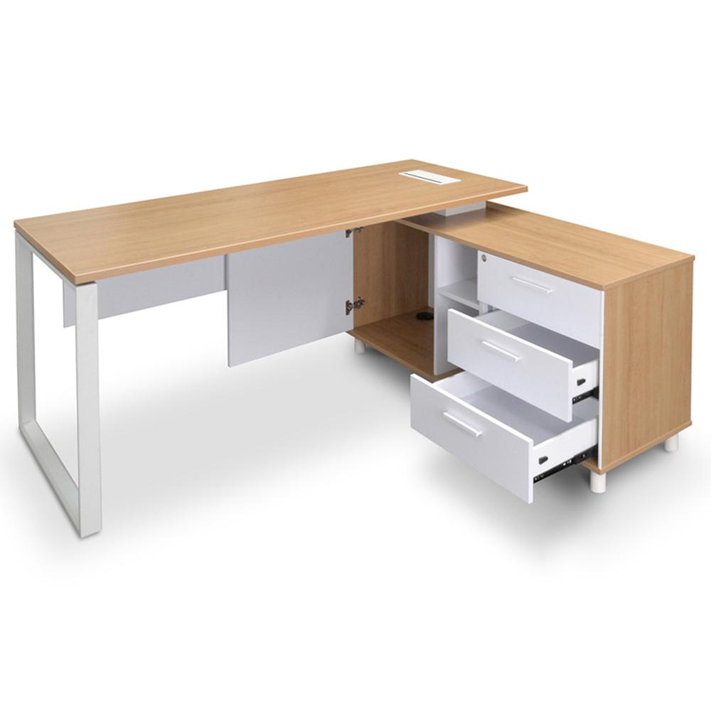 Halo 180cm Executive Office Desk With Right Return - Natural Office Desk Sun Desk-Core   