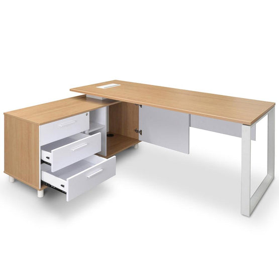 Halo 180cm Executive Office Desk With Left Return - Natural OT2094-SN
