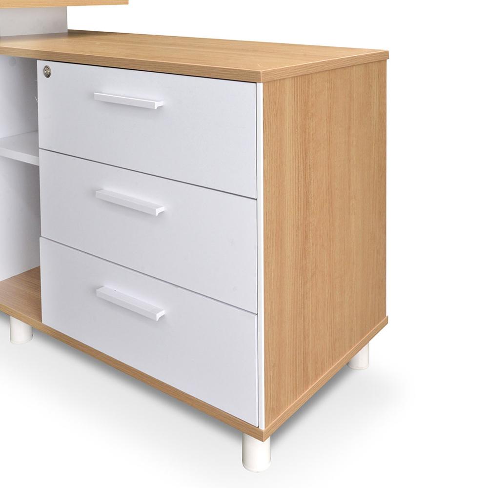 Halo 180cm Executive Office Desk With Right Return - Natural Office Desk Sun Desk-Core   