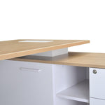 Halo 180cm Executive Office Desk With Right Return - Natural Office Desk Sun Desk-Core   