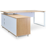 Halo 180cm Executive Office Desk With Left Return - Natural Office Desk Sun Desk-Core   