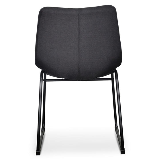 Set Of 2 - Darcy Fabric Dining Chair - Black Dining Chair Sendo-Core   