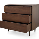 Asta 3 Drawer Chest Scandinavian Design - Walnut Drawer VN-Core   