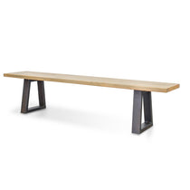 Edwin 2m Reclaimed Elm Wood Bench - Natural Dining Bench Reclaimed-Core