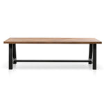 Ellis 2.5m Outdoor Dining Table - Natural Top and Black Base Dining Table Eminem-Core   