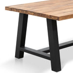 Ellis 2.5m Outdoor Dining Table - Natural Top and Black Base Dining Table Eminem-Core   