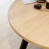 Nena Reclaimed 1.25m Round Dining Table - Black Legs Dining Table Reclaimed-Core   