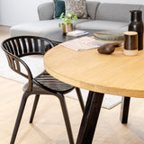 Nena Reclaimed 1.25m Round Dining Table - Black Legs Dining Table Reclaimed-Core   