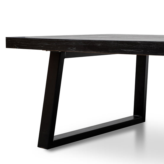 Edwin 3m Reclaimed Wood Dining Table - 120cm (W) - Full Black DT2746