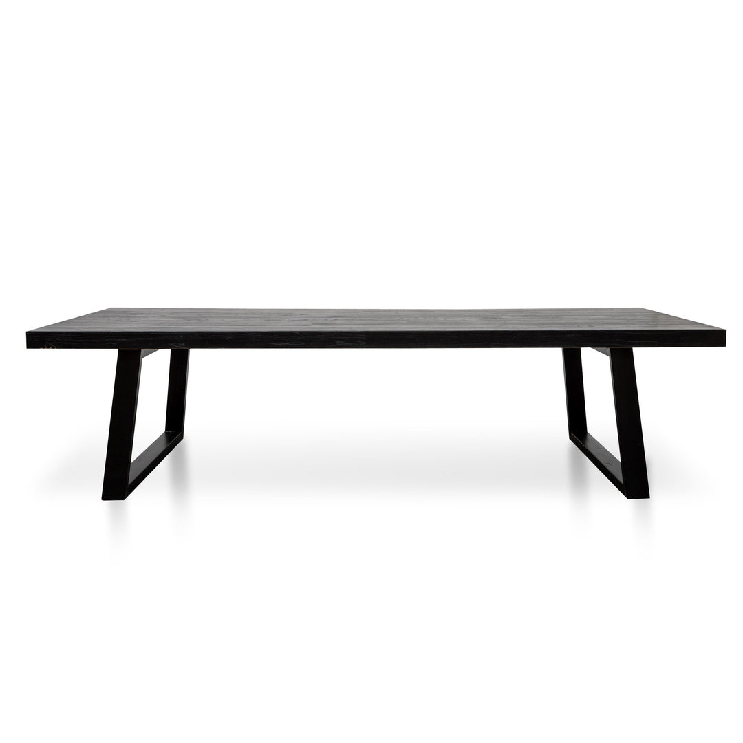 Edwin 3m Reclaimed Dining Table - Full Black | Interior Secrets