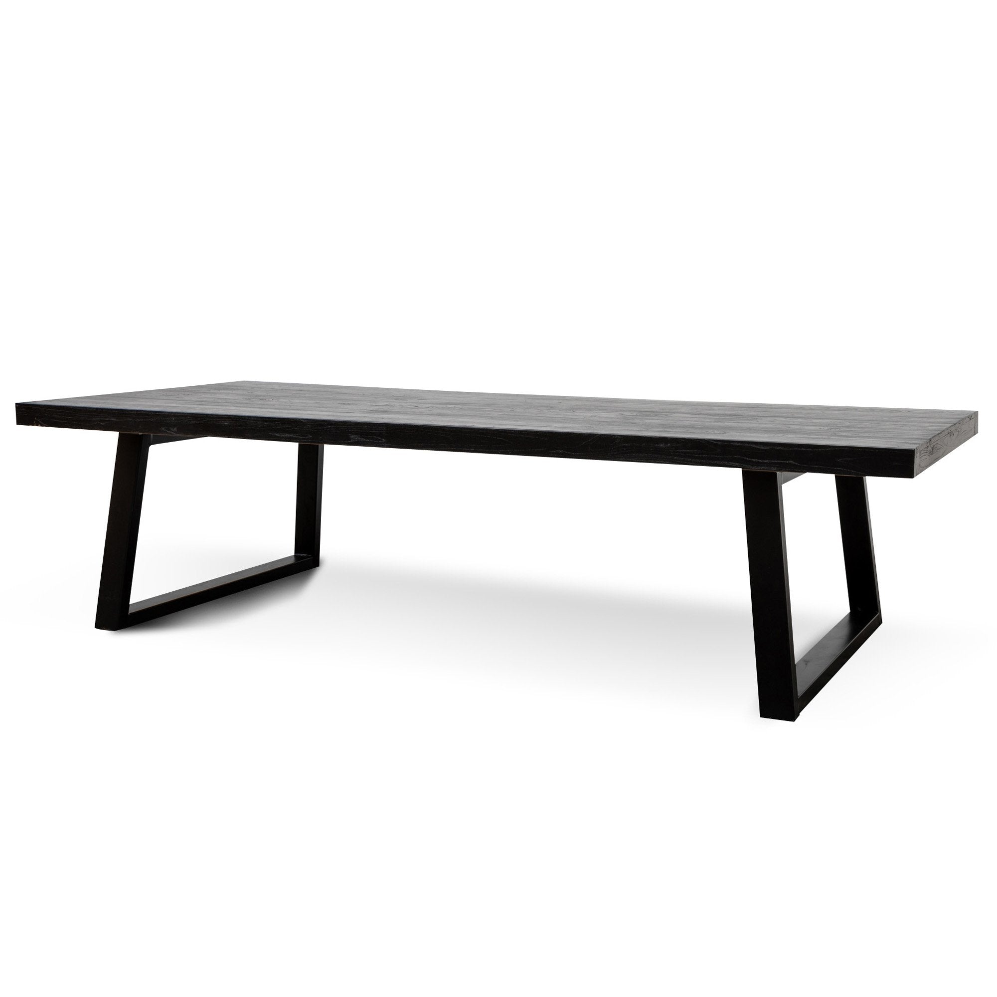 Edwin 3m Reclaimed Dining Table - Full Black Dining Table Reclaimed-Core