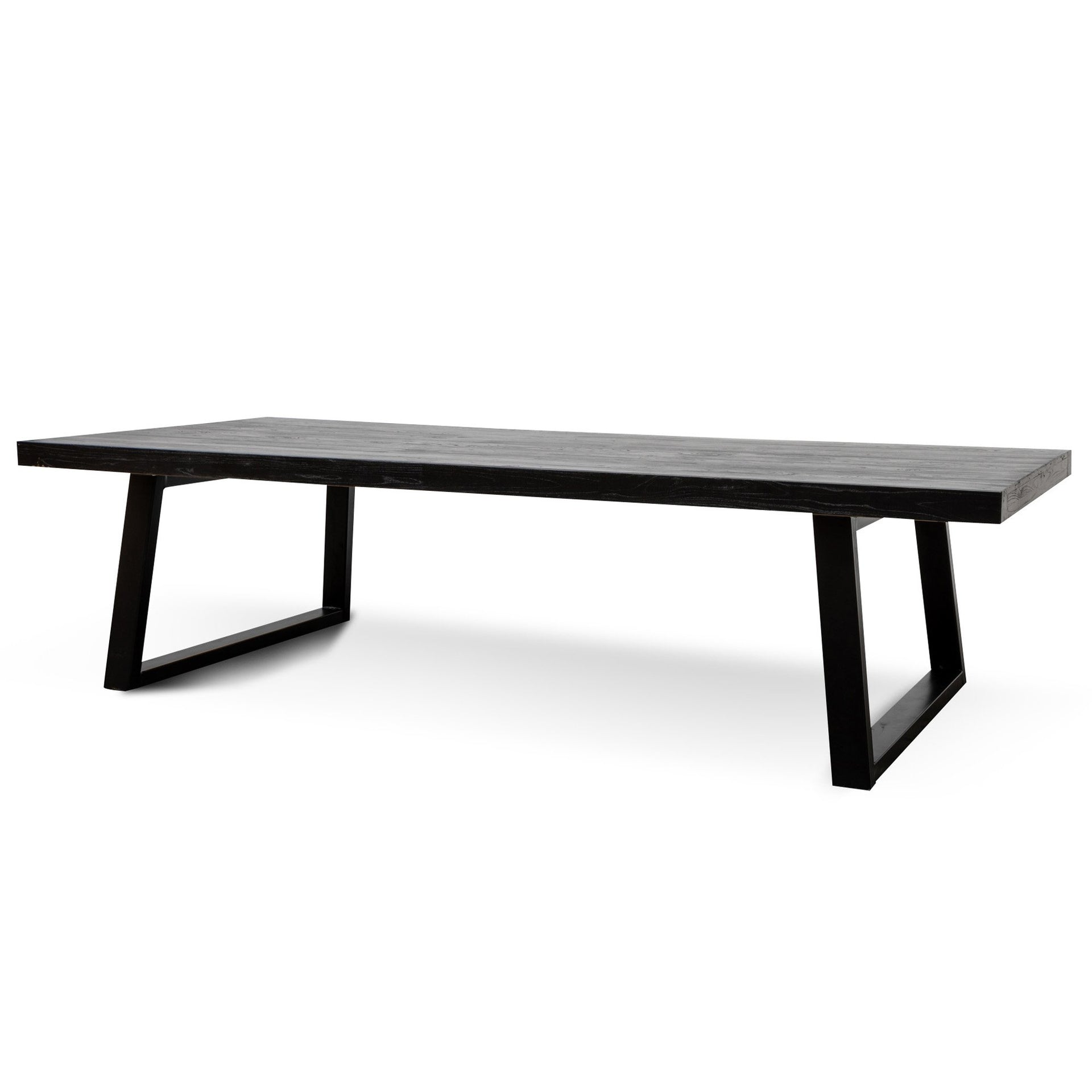 Edwin 3m Reclaimed Wood Dining Table - 1.2m (W) - Full Black