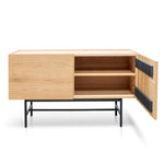 Onito 120cm Buffet Unit - Natural with Black Legs Buffet & Sideboard KD-Core   