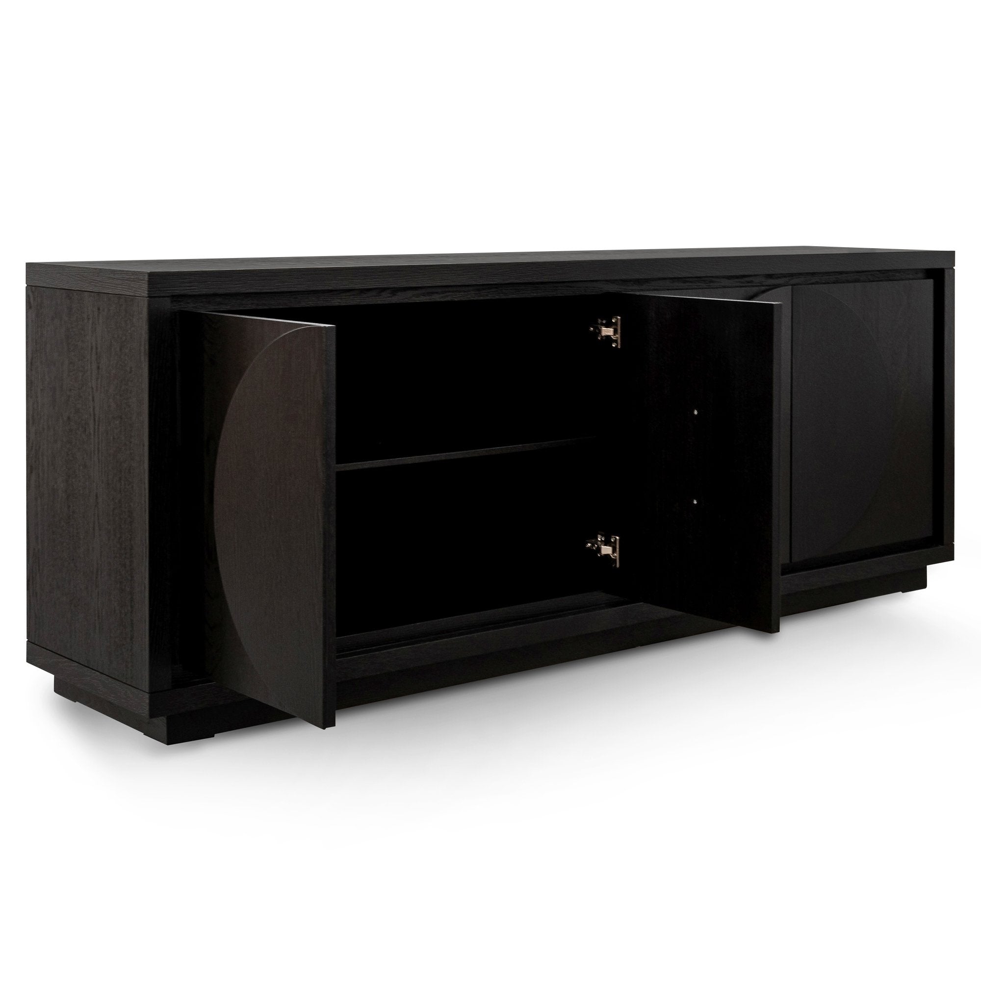 Ex Display - Bonnie 2m Wooden Buffet Unit - Textured Espresso Black Buffet & Sideboard Valerie-Core