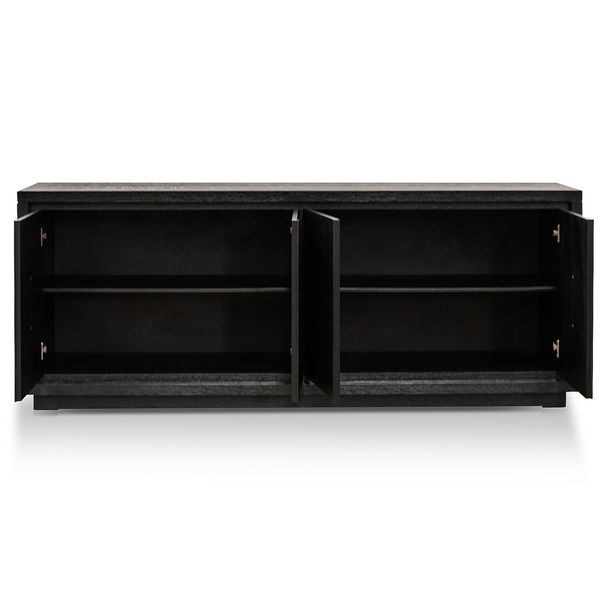 Ex Display - Bonnie 2m Wooden Buffet Unit - Textured Espresso Black Buffet & Sideboard Valerie-Core
