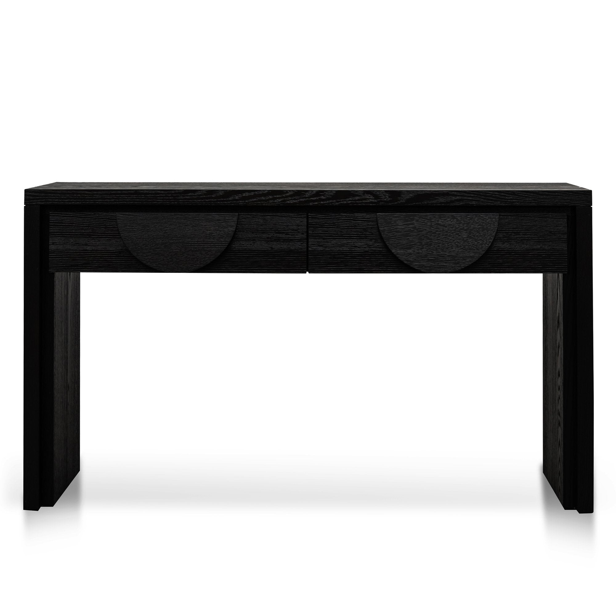 Bonnie 140cm Wooden Console Table with Drawers - Textured Espresso Black Console Table Valerie-Core   