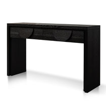 Bonnie 140cm Wooden Console Table with Drawers - Textured Espresso Black Console Table Valerie-Core   