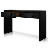Bonnie 140cm Wooden Console Table with Drawers - Textured Espresso Black Console Table Valerie-Core   
