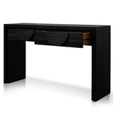 Bonnie 140cm Wooden Console Table with Drawers - Textured Espresso Black Console Table Valerie-Core   