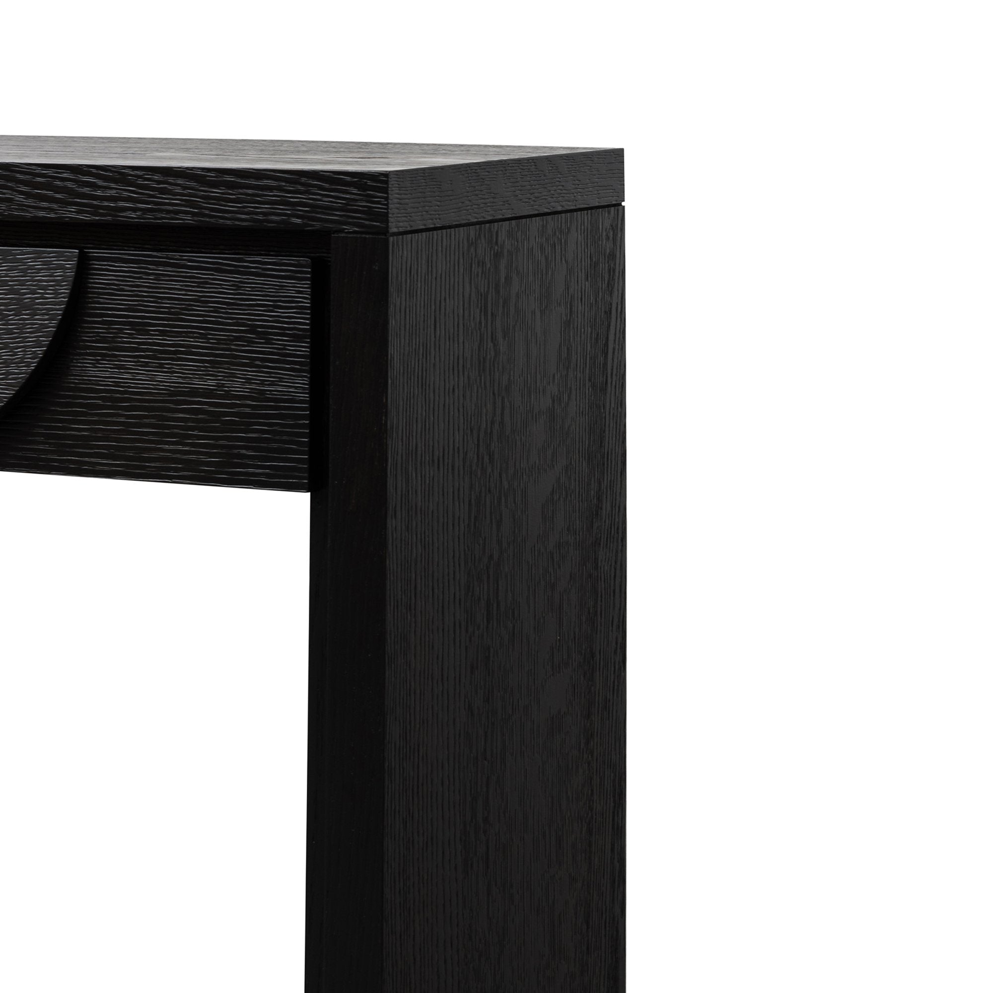 Bonnie 140cm Wooden Console Table with Drawers - Textured Espresso Black Console Table Valerie-Core   
