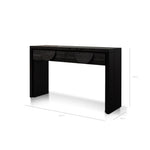Bonnie 140cm Wooden Console Table with Drawers - Textured Espresso Black Console Table Valerie-Core   