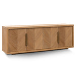 Ex Display - Miriam 2m Buffet Unit - Dusty Oak with Gold Handle Buffet & Sideboard Valerie-Core   