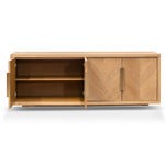 Ex Display - Miriam 2m Buffet Unit - Dusty Oak with Gold Handle Buffet & Sideboard Valerie-Core   