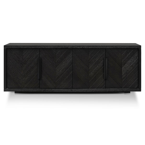Miriam 2m Oak Buffet Unit - Textured Espresso Black Buffet & Sideboard Valerie-Core   
