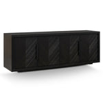 Miriam 2m Oak Buffet Unit - Textured Espresso Black Buffet & Sideboard Valerie-Core   