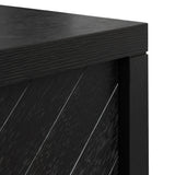 Miriam 2m Oak Buffet Unit - Textured Espresso Black Buffet & Sideboard Valerie-Core   