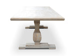 Titan Reclaimed 1.98m ELM Wood Dining Table - Rustic White Washed Dining Table Reclaimed-Core   