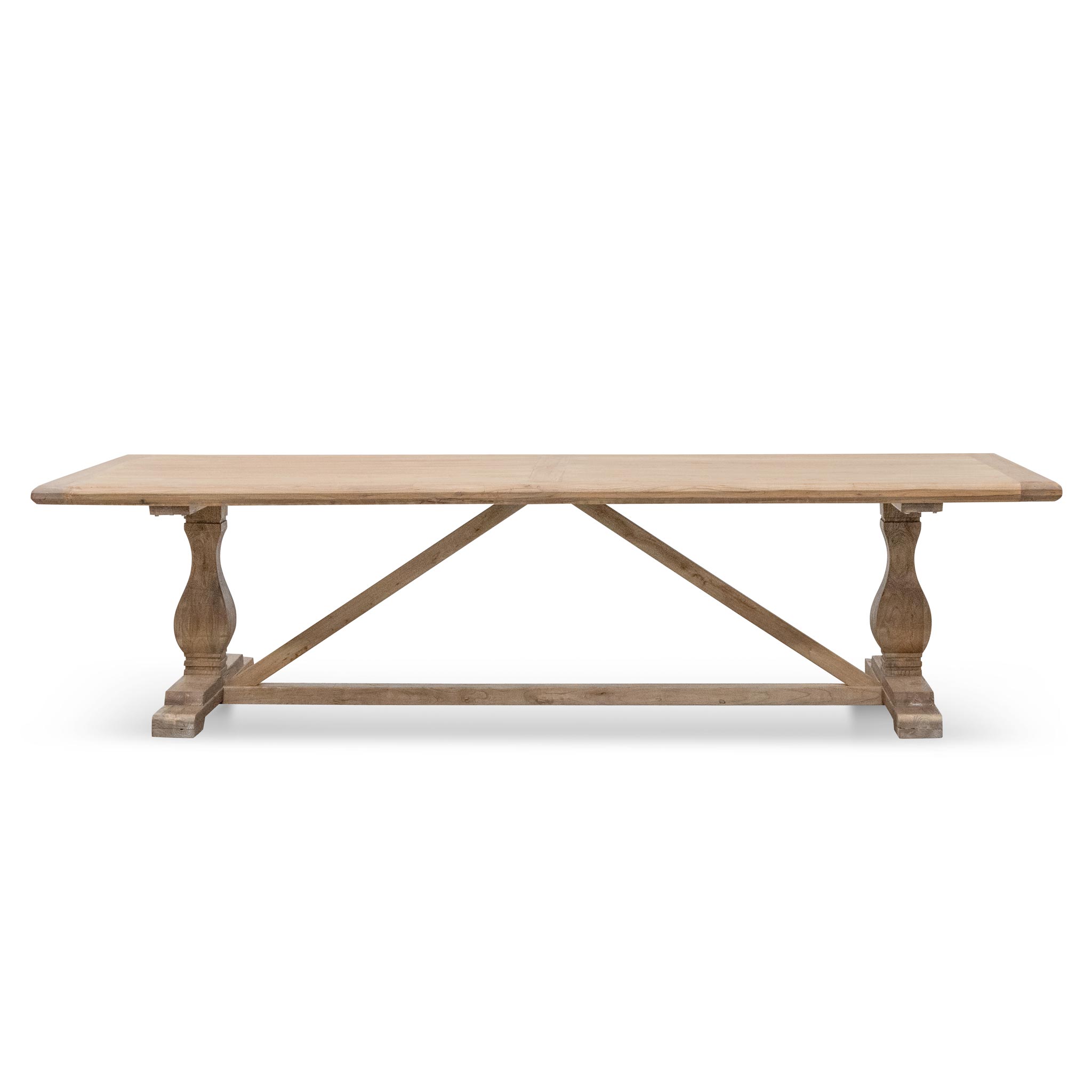 Ex Display - Titan 3m Reclaimed Elm Dining Table - Rustic Natural Dining Table Reclaimed-Core