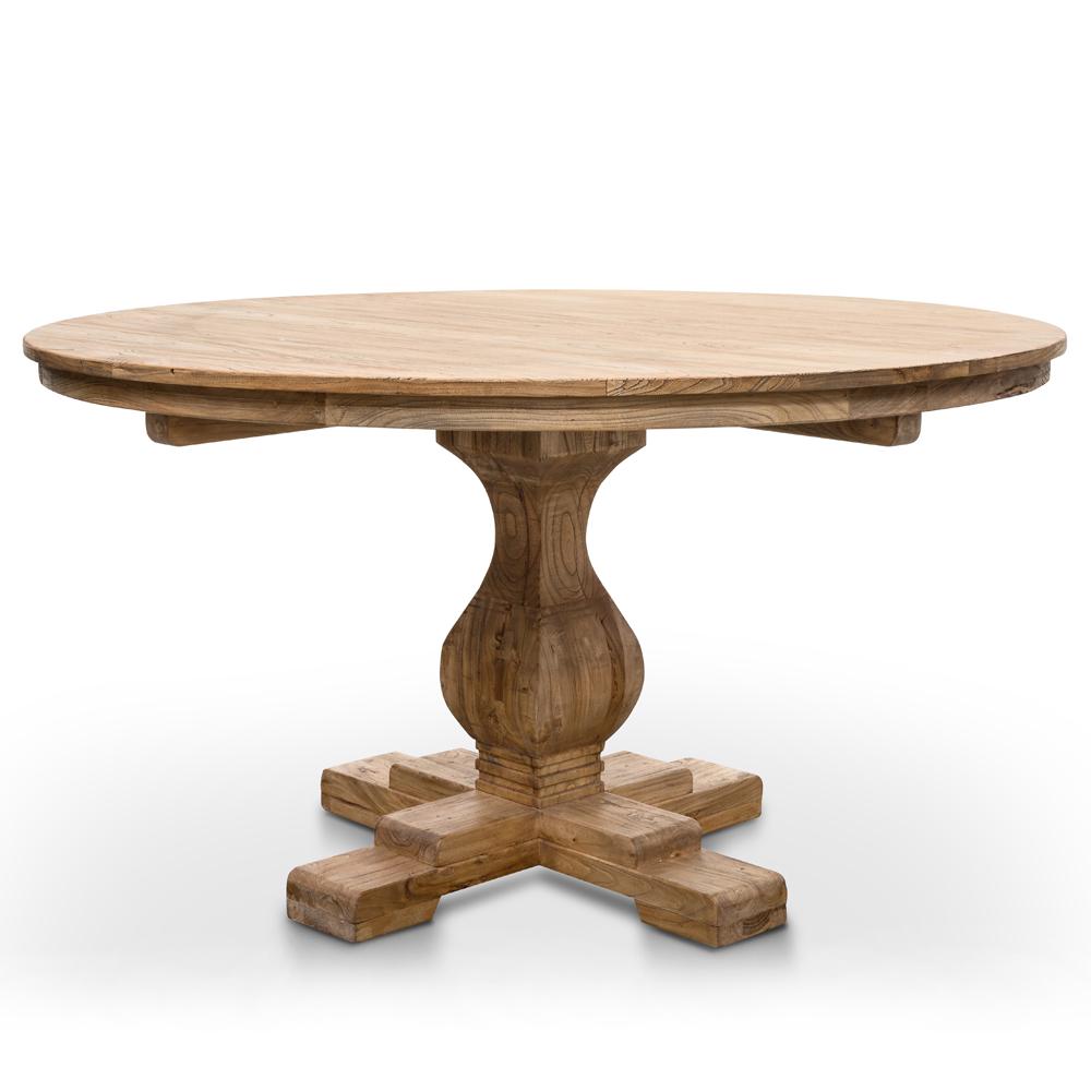Gene Reclaimed 1.4m Round Dining Table - Rustic Natural Dining Table Reclaimed-Core