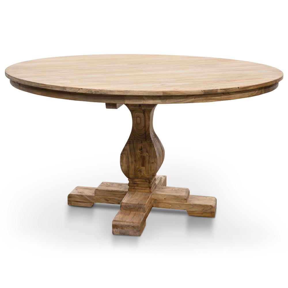 Gene Reclaimed 1.4m Round Dining Table - Rustic Natural Dining Table Reclaimed-Core   