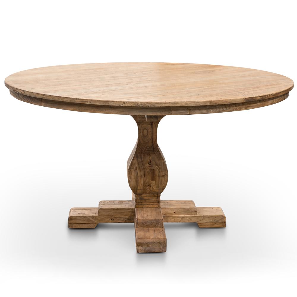 Gene Reclaimed 1.4m Round Dining Table - Rustic Natural Dining Table Reclaimed-Core