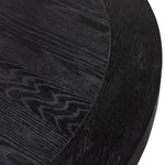 Darrel 1.5m Round Wooden Dining Table - Full Black Dining Table Chic-Core   
