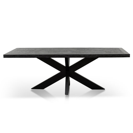 Salvatore 2.2m Wooden Dining Table - Full Black Dining Table Chic-Core   