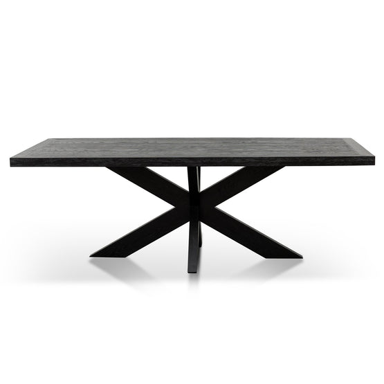 Ex Display - Salvatore 2.2m Wooden Dining Table - Full Black Dining Table Chic-Core   