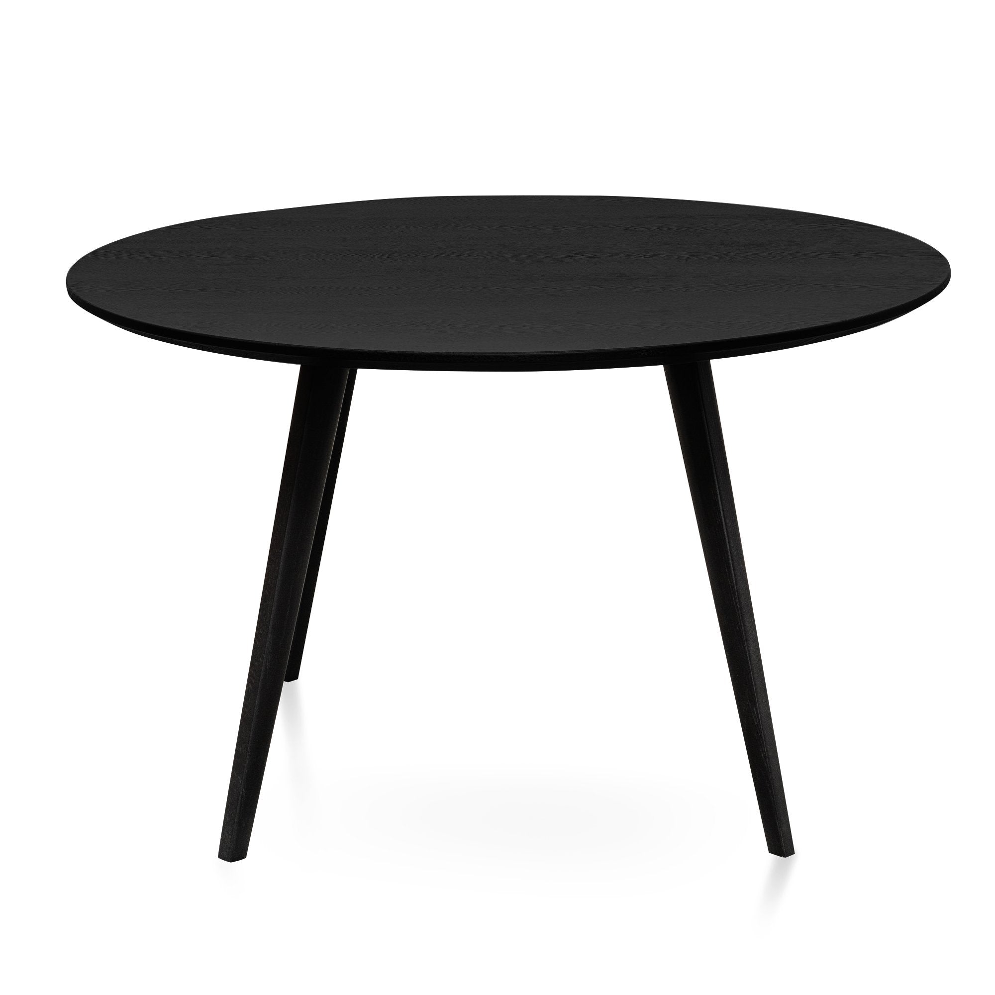 Halo 1.2m Wooden Round Dining Table - Full Black Dining Table Swady-Core