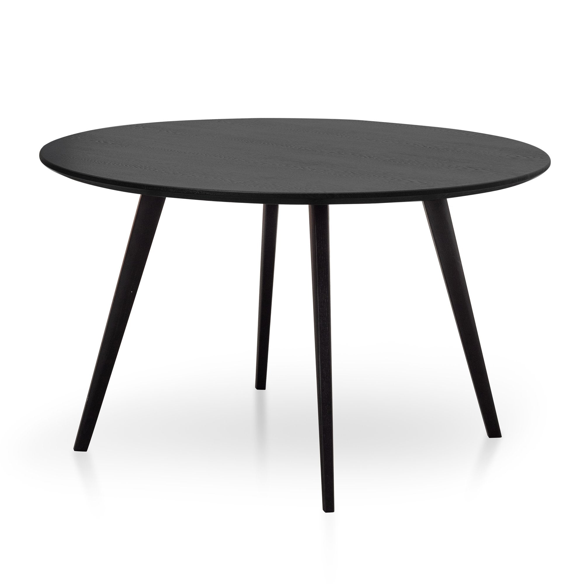 Halo 1.2m Wooden Round Dining Table - Full Black Dining Table Swady-Core
